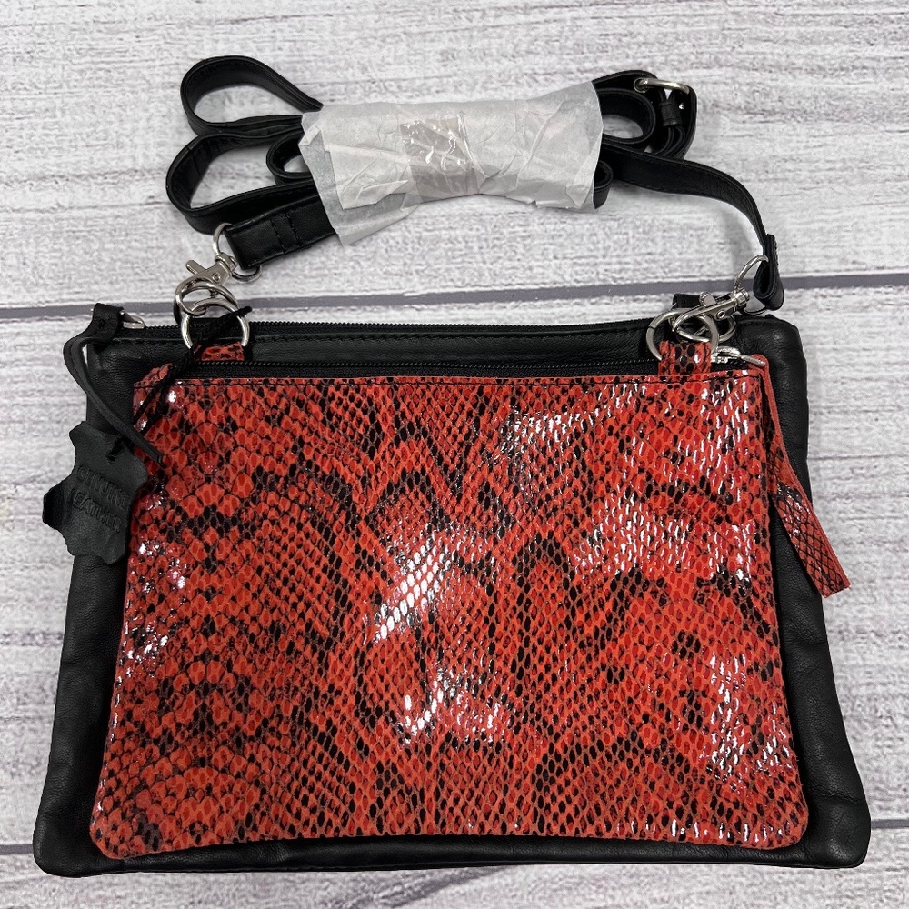 ORANGE CROSSBODY BAG SET